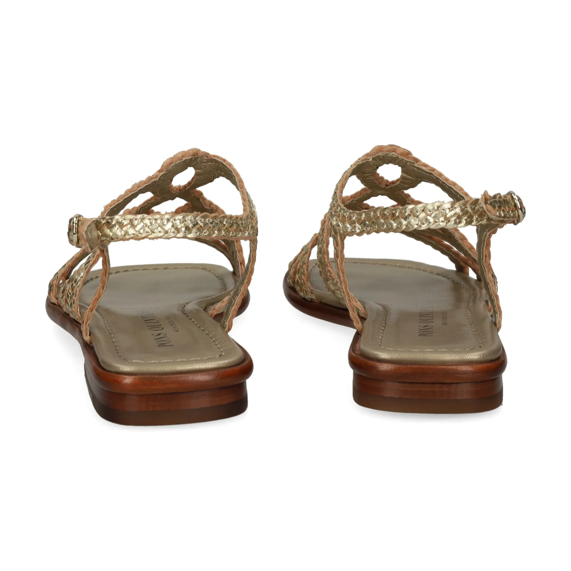 PONS QUINTANA Sandalias planas de Mujer 9760.000 66 PLATINO