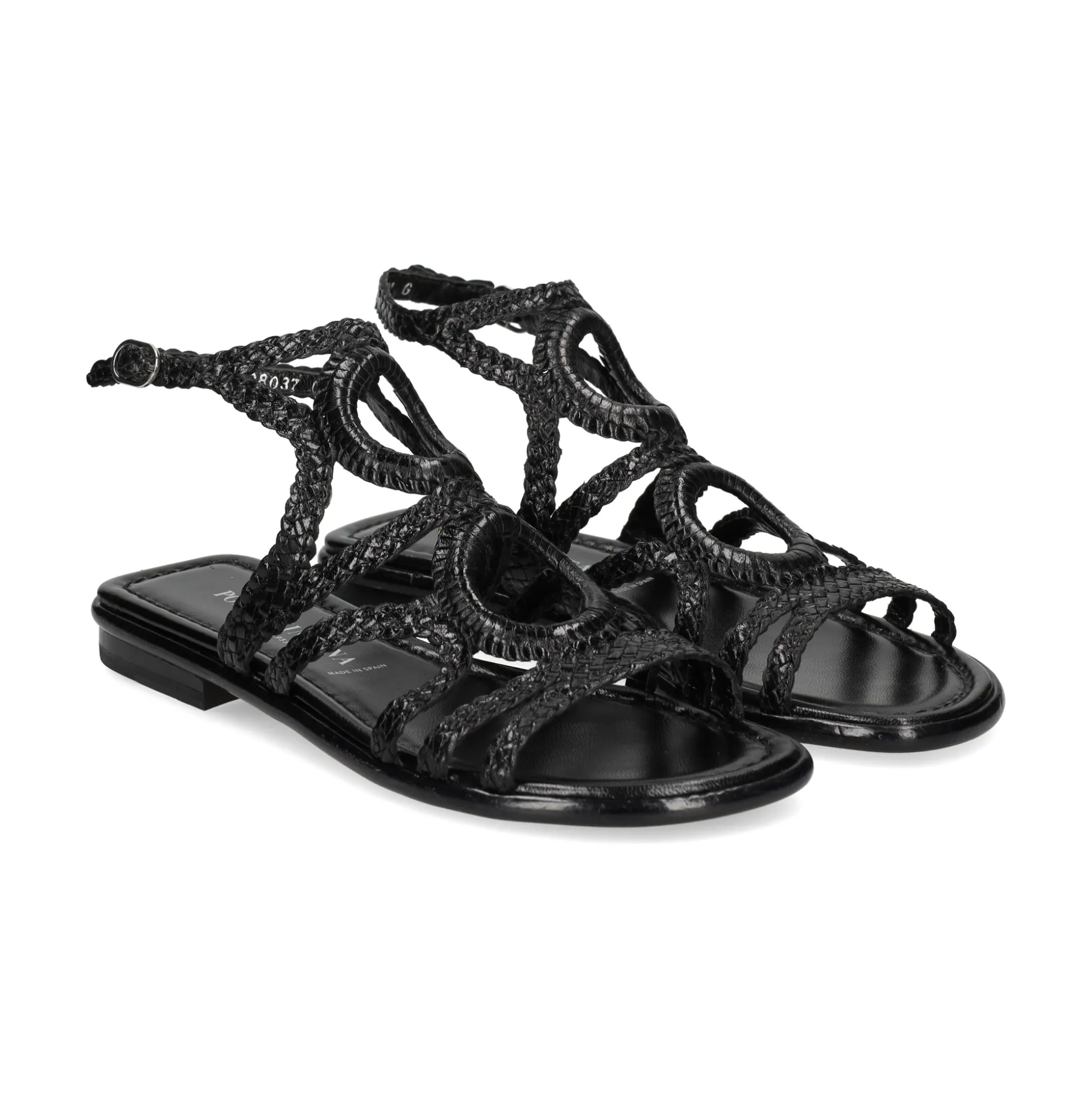 PONS QUINTANA Sandalias planas de Mujer 9759.000 NEGRO