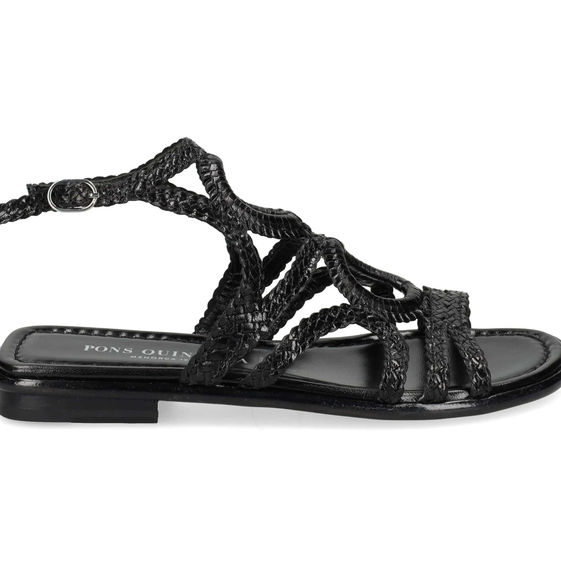 PONS QUINTANA Sandalias planas de Mujer 9759.000 NEGRO