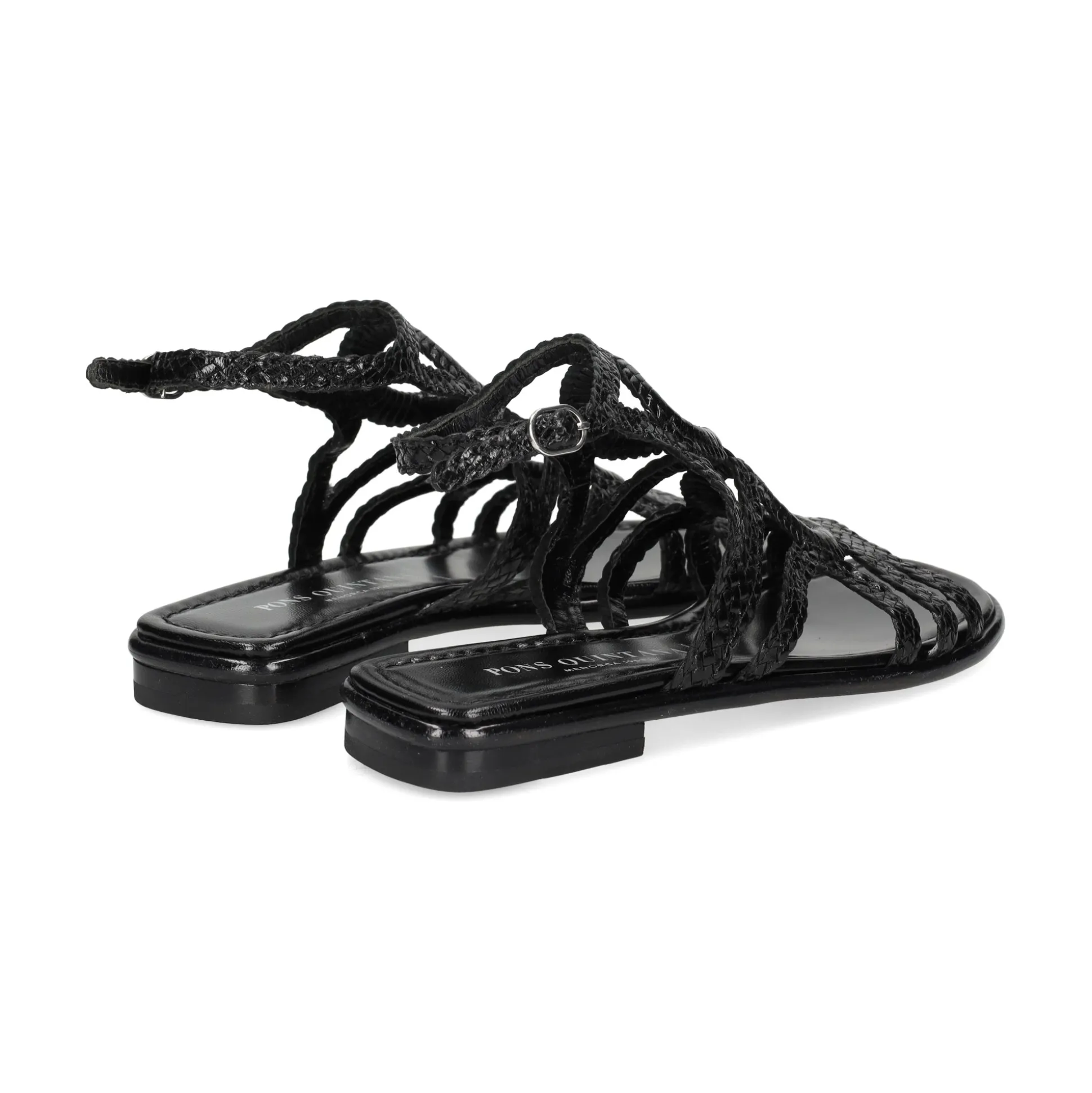 PONS QUINTANA Sandalias planas de Mujer 9759.000 NEGRO