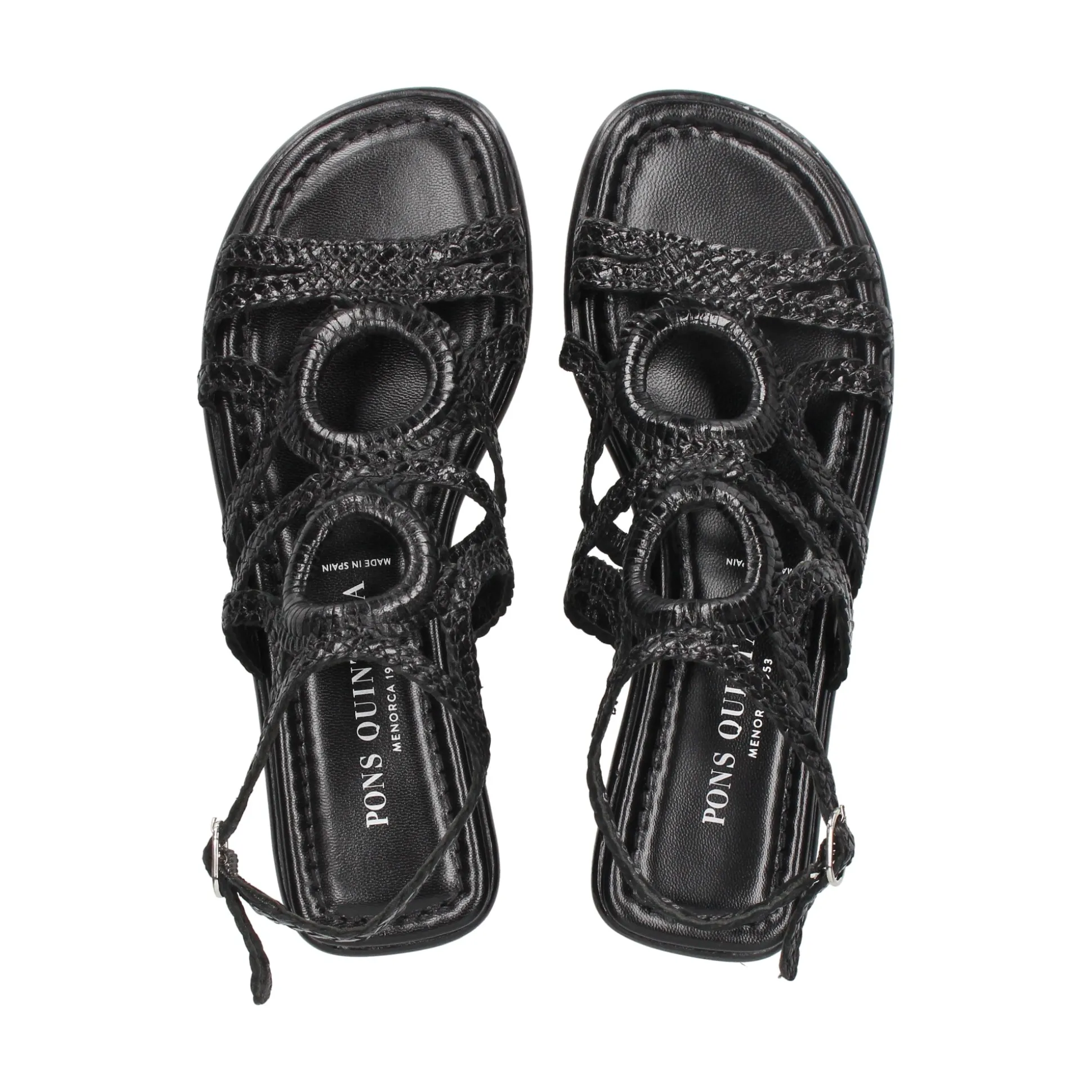 PONS QUINTANA Sandalias planas de Mujer 9759.000 NEGRO