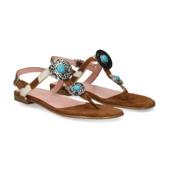 PRETTY BALLERINAS Sandalias planas de Mujer 53130_001 CUERO