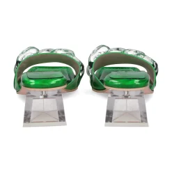 RAS Sandalias con tacón de Mujer 7128 GLOOM GREEN