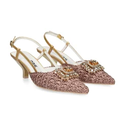 RAS Zapatos de tacón medio de Mujer 8478 PLATINO