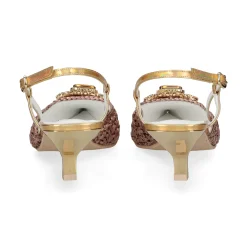 RAS Zapatos de tacón medio de Mujer 8478 PLATINO