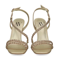 Sandalias con tacón de Mujer AV6731 / 2 PLATINO