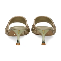 Sandalias con tacón de Mujer AV6723 / 1 PLATINO