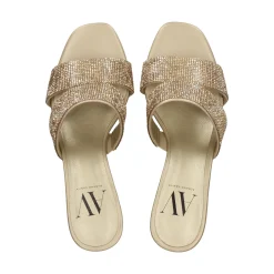 Sandalias con tacón de Mujer AV6723 / 1 PLATINO