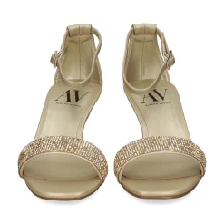 Sandalias con tacón de Mujer AV6728 / 1 PLATINO