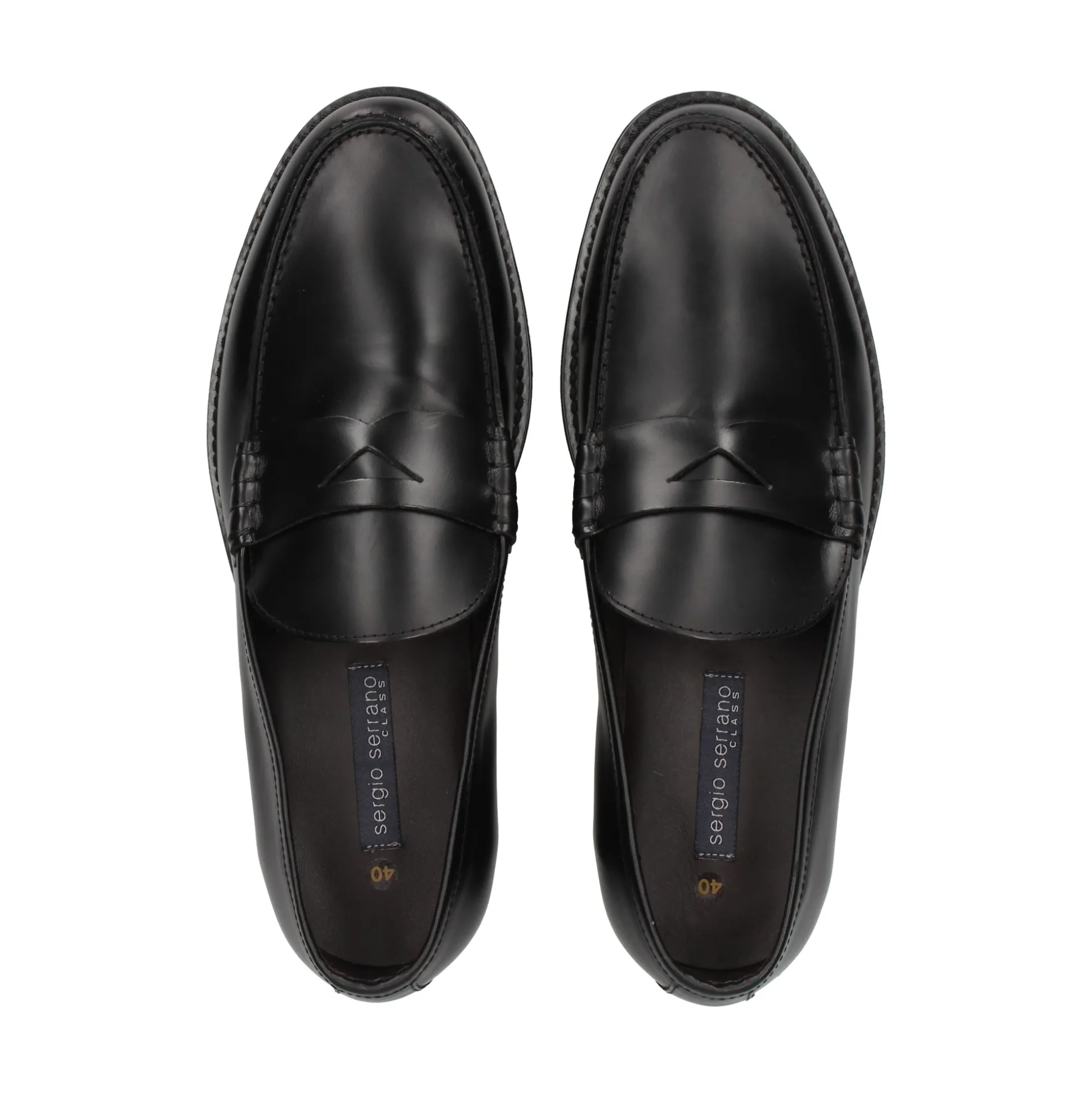 SERGIO SERRANO Mocasines de Hombre 1800 NEGRO