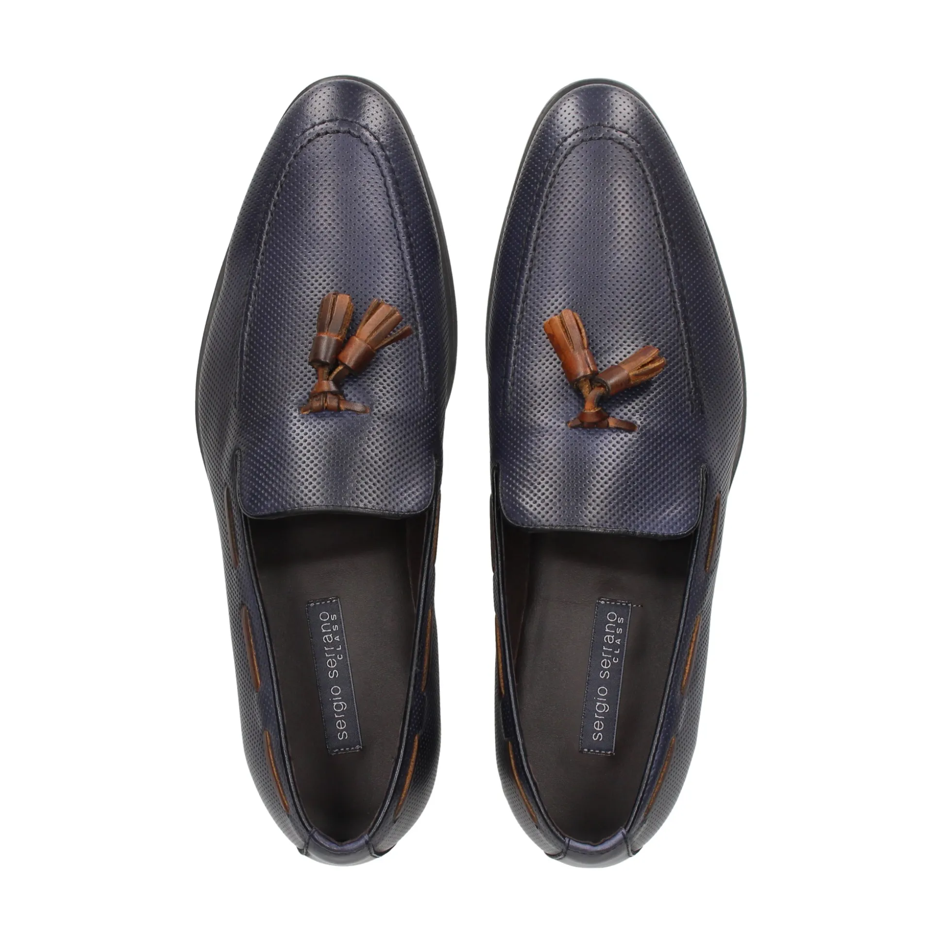 SERGIO SERRANO Mocasines de Hombre 5823 MARINO/CUERO