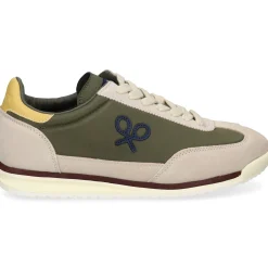 SILBON Zapatillas de Hombre 133637 VERDE BEIGE