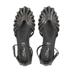 S.PIERO Sandalias planas de Mujer E35-018 NEGRO