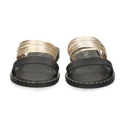 S.PIERO Sandalias planas de Mujer E2-061 NEGRO