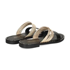 S.PIERO Sandalias planas de Mujer E2-061 NEGRO