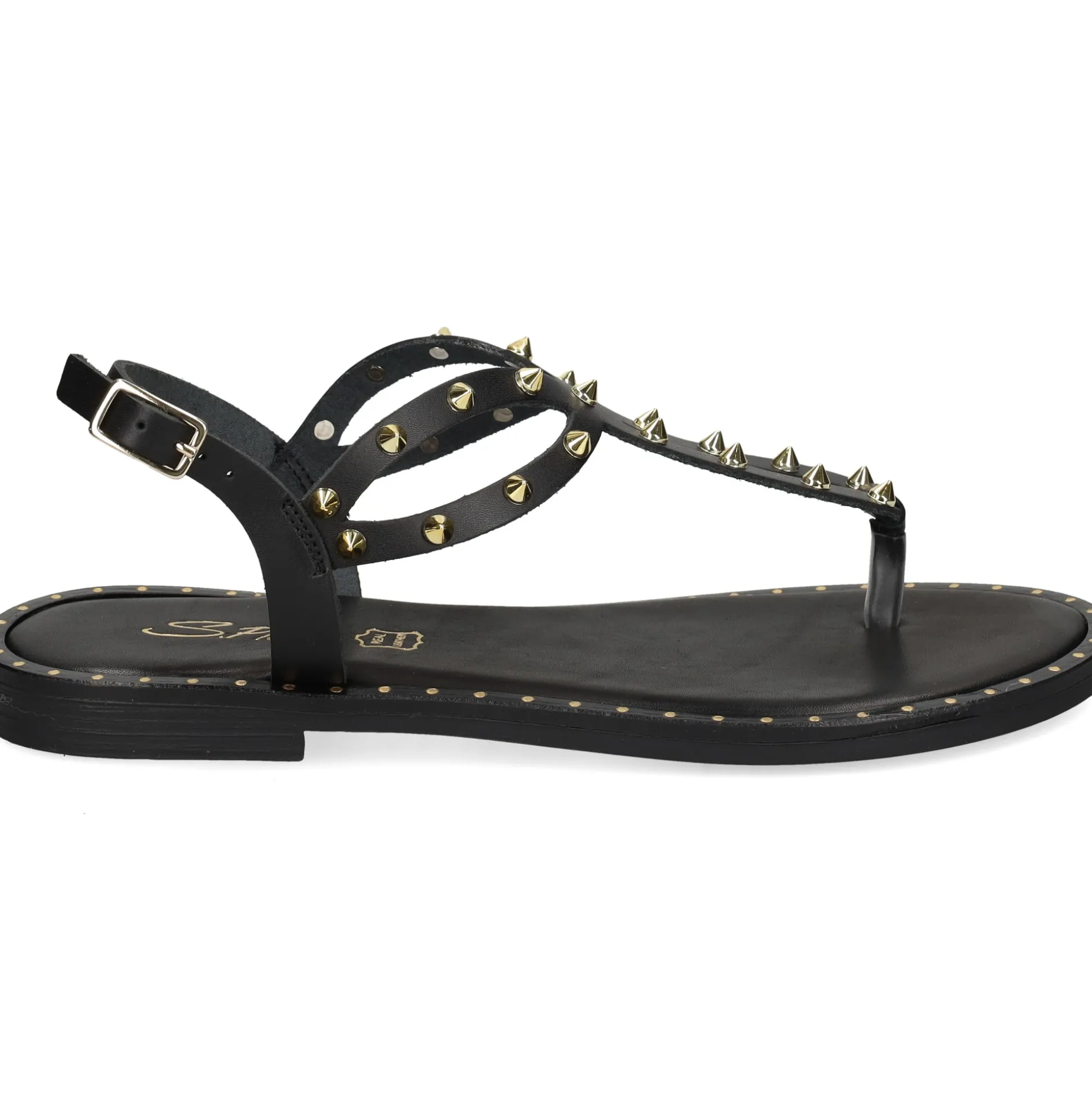 S.PIERO Sandalias planas de Mujer E2-048 NEGRO