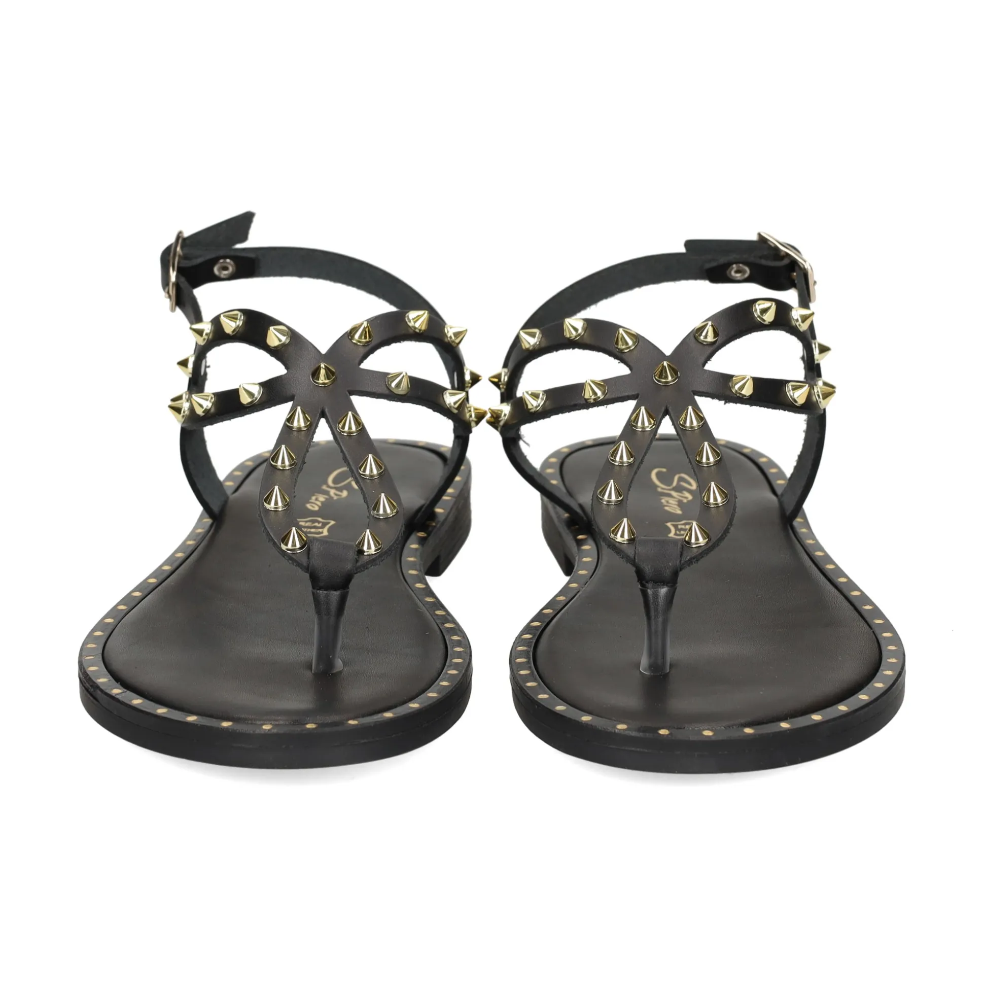 S.PIERO Sandalias planas de Mujer E2-048 NEGRO