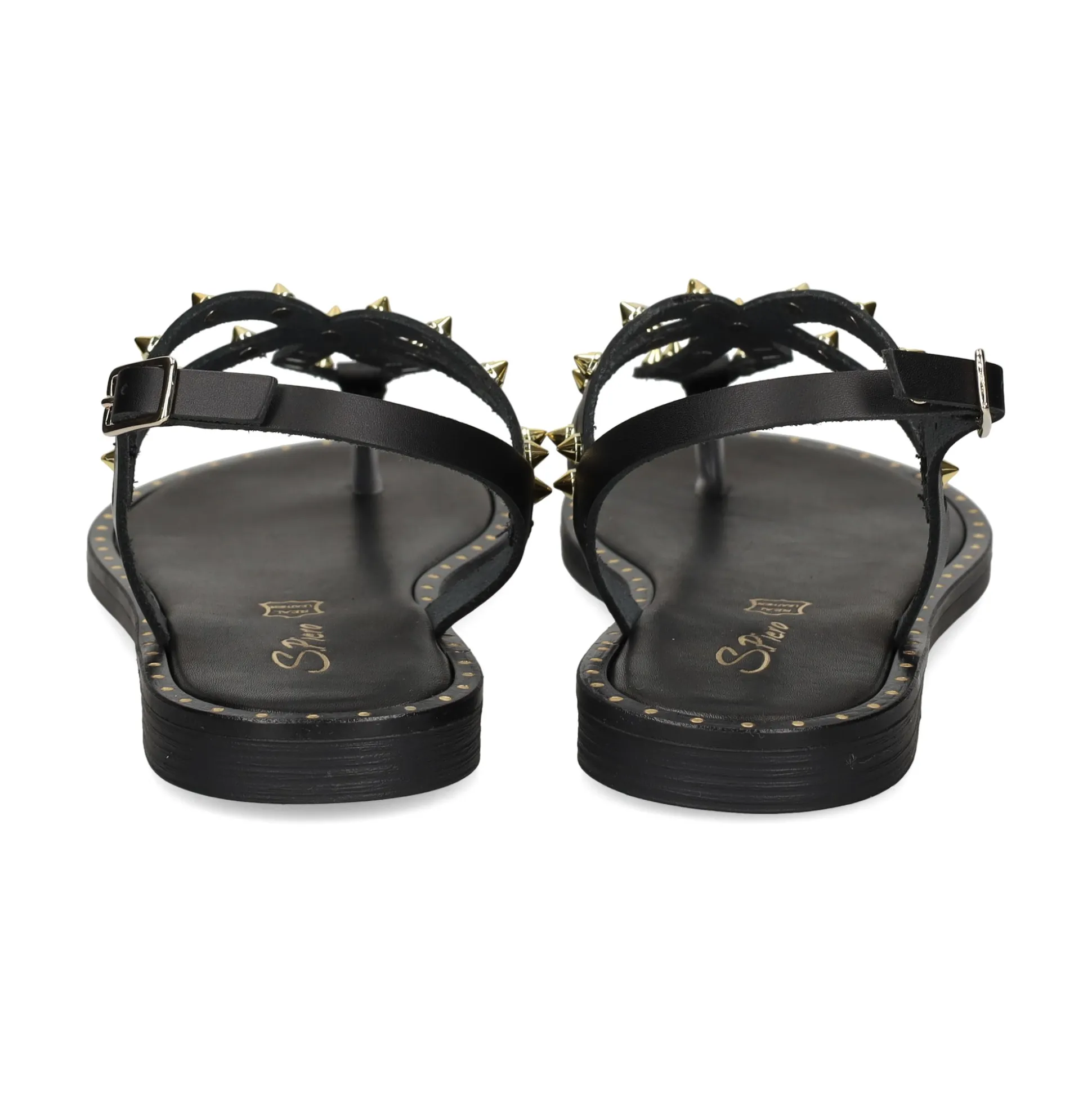 S.PIERO Sandalias planas de Mujer E2-048 NEGRO