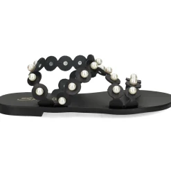 S.PIERO Sandalias planas de Mujer E1-061 NEGRO