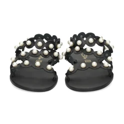 S.PIERO Sandalias planas de Mujer E1-061 NEGRO