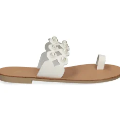 S.PIERO Sandalias planas de Mujer E1-059 BLANCO