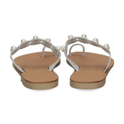 S.PIERO Sandalias planas de Mujer E1-059 BLANCO