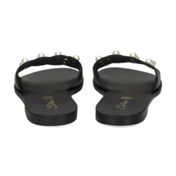 S.PIERO Sandalias planas de Mujer E1-057 NEGRO