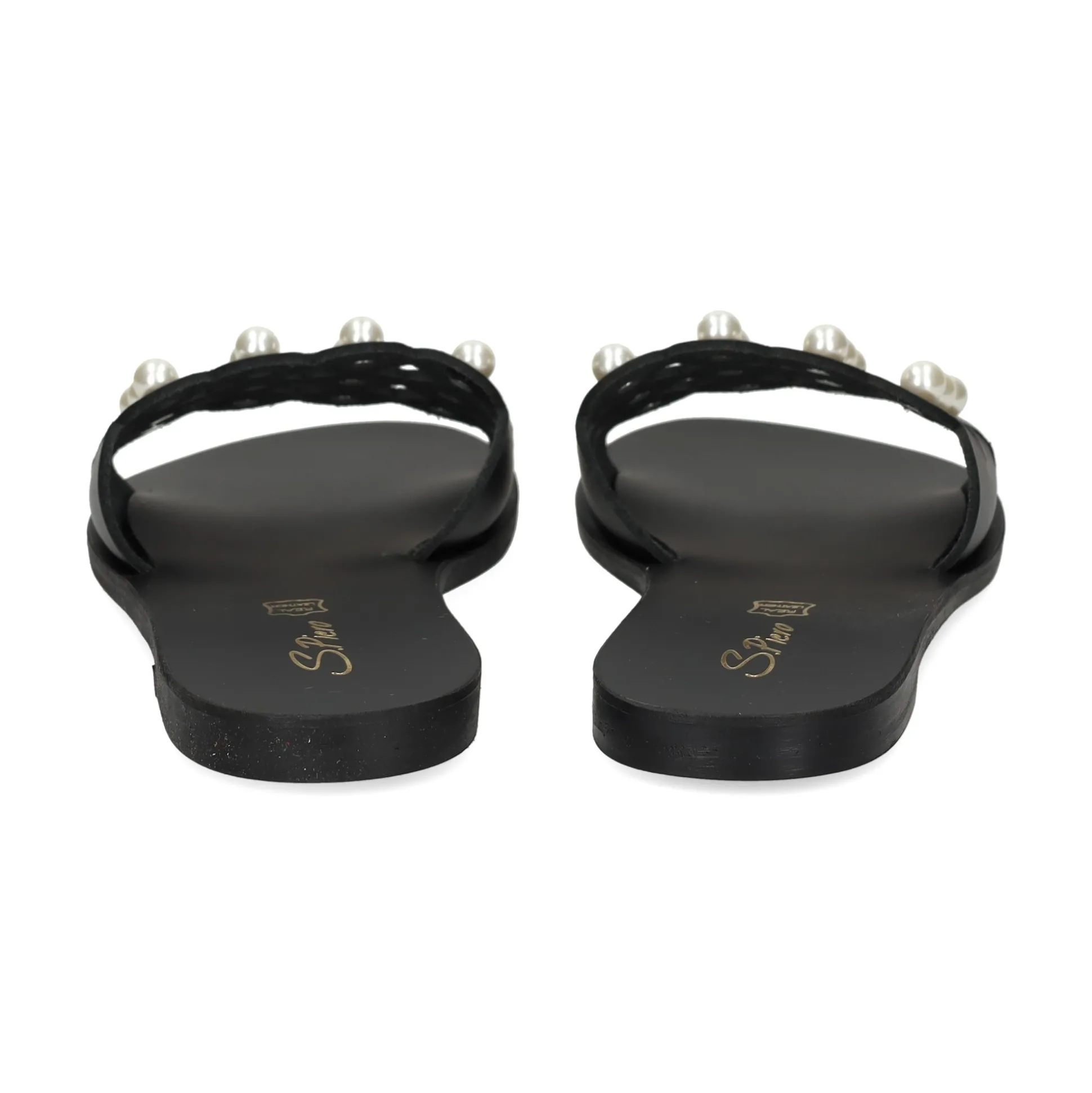 S.PIERO Sandalias planas de Mujer E1-057 NEGRO