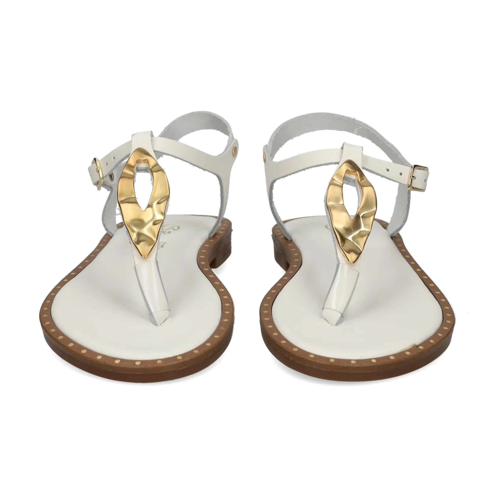 S.PIERO Sandalias planas de Mujer E2-058 BLANCO