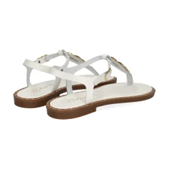 S.PIERO Sandalias planas de Mujer E2-058 BLANCO