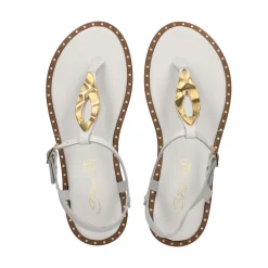 S.PIERO Sandalias planas de Mujer E2-058 BLANCO