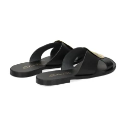 S.PIERO Sandalias planas de Mujer E1-119 NEGRO