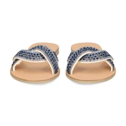 S.PIERO Sandalias planas de Mujer E1-030 AZUL