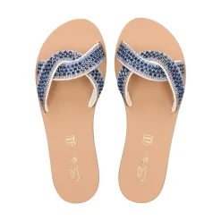 S.PIERO Sandalias planas de Mujer E1-030 AZUL