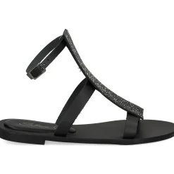 S.PIERO Sandalias planas de Mujer E42-007 NEGRO