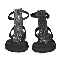 S.PIERO Sandalias planas de Mujer E42-007 NEGRO