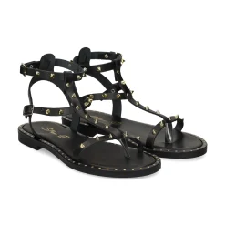 S.PIERO Sandalias planas de Mujer E2-012 NEGRO