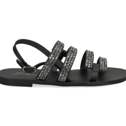 S.PIERO Sandalias planas de Mujer E1-112 NEGRO