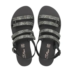 S.PIERO Sandalias planas de Mujer E1-112 NEGRO