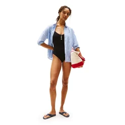 TOMMY HILFIGER Chanclas de Mujer FW0FW08515 DW6 SPACE BLUE