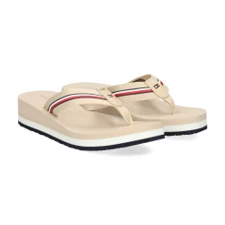 TOMMY HILFIGER Chanclas de Mujer FW0FW07821 AES WHITE CLAY
