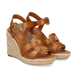 TOMMY HILFIGER Sandalias cuña de Mujer FW0FW07925 GQS COGNAC BROW