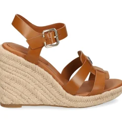 TOMMY HILFIGER Sandalias cuña de Mujer FW0FW07925 GQS COGNAC BROW