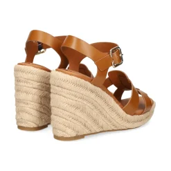 TOMMY HILFIGER Sandalias cuña de Mujer FW0FW07925 GQS COGNAC BROW