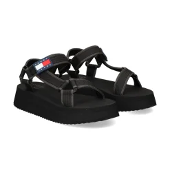 TOMMY HILFIGER Sandalias planas de Mujer EN0EN02747 BDS NEGRO