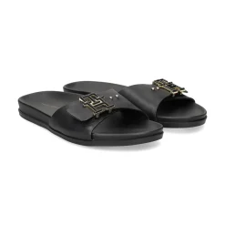 TOMMY HILFIGER Sandalias planas de Mujer FW0FW07940 BDS BLACK