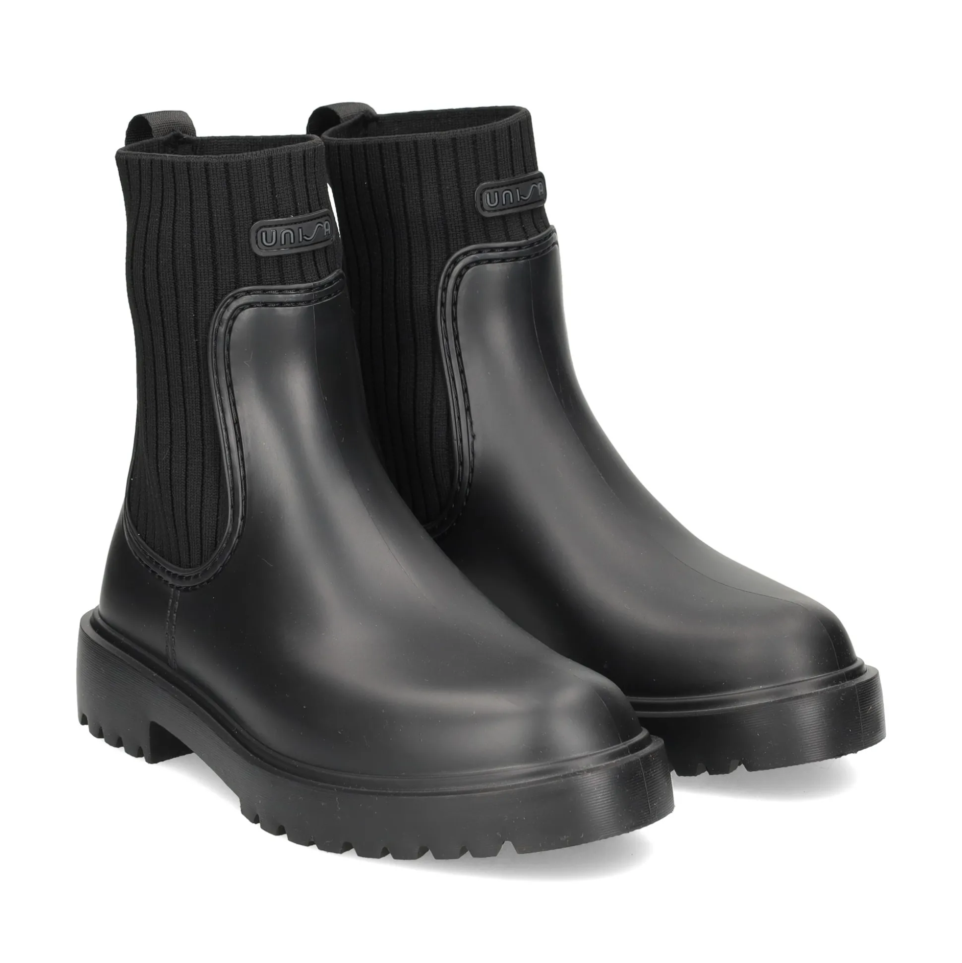 UNISA Botines con tacón de Mujer FAYNAR_RIB NEGRO