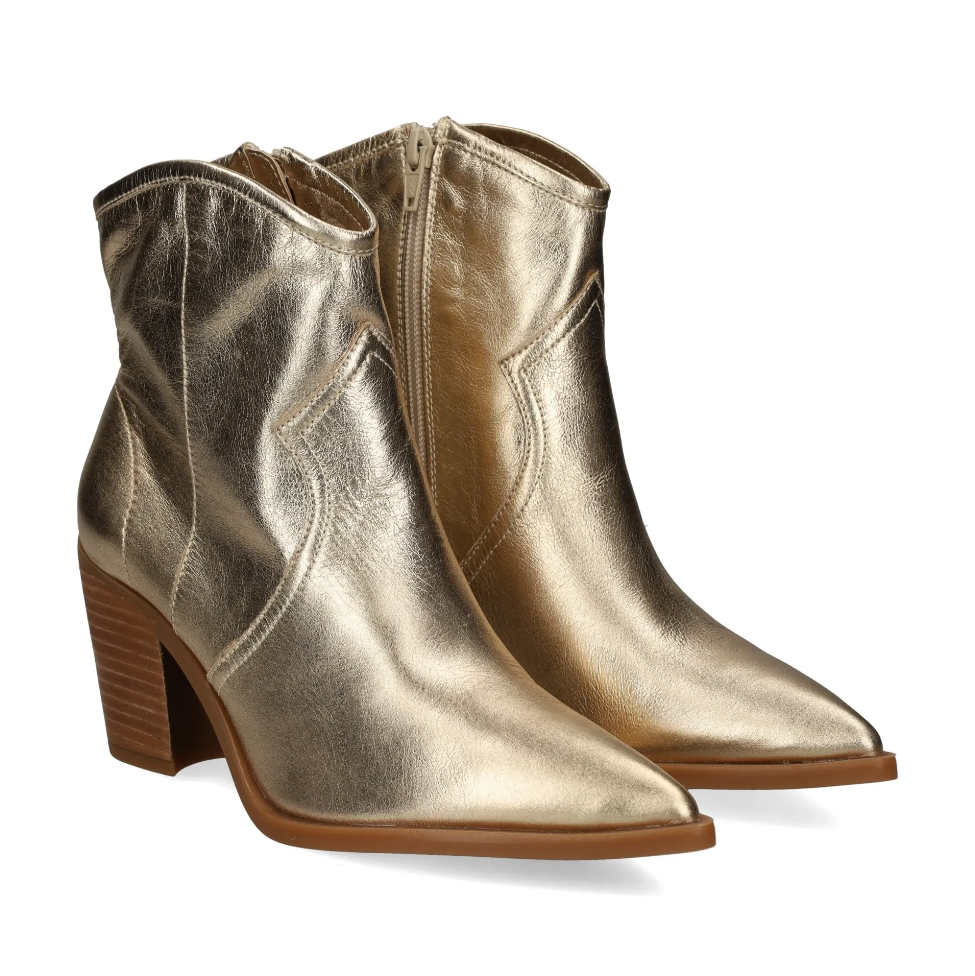 UNISA Botines con tacón de Mujer MELIAN_MEC PLATINO