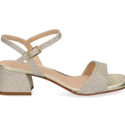 UNISA Sandalias con tacón de Mujer KIRK_24_EV PLATINO