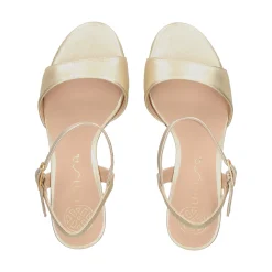 UNISA Sandalias con tacón de Mujer NAHIA_LMT PLATINO